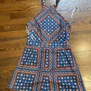 Lulus printer halter romper